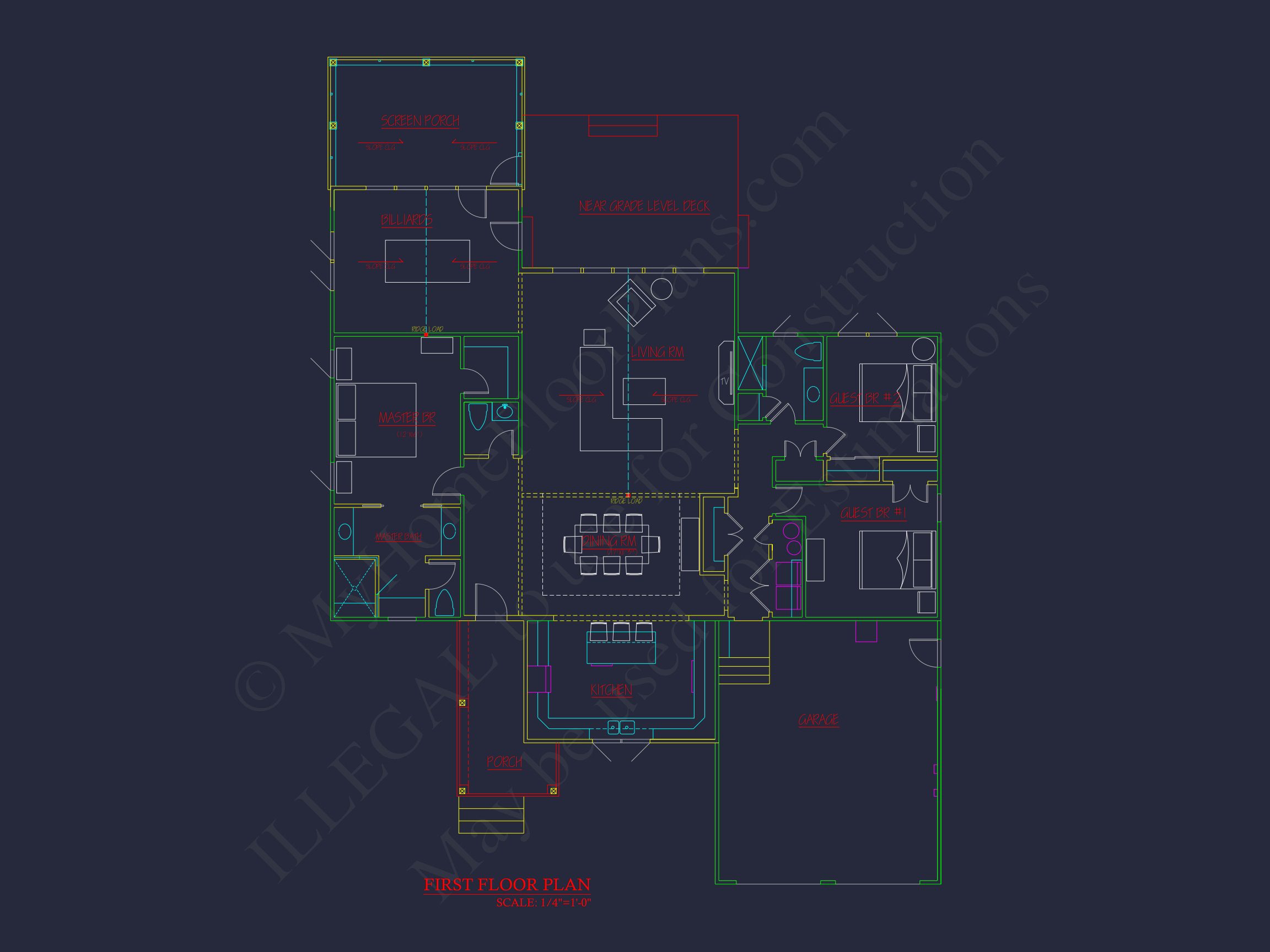Traditional Craftsman Home Plan with 1-Story CAD Designs