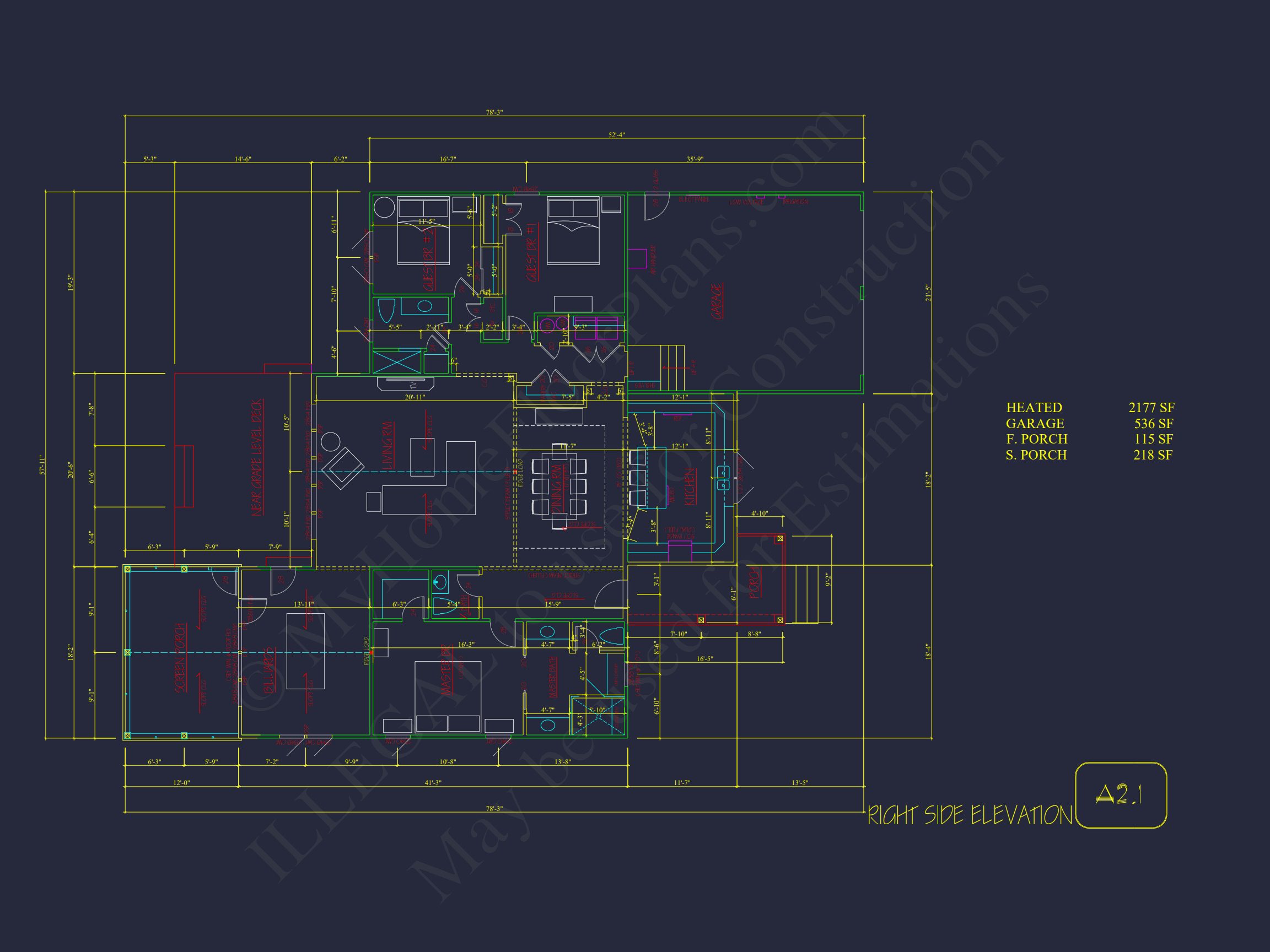 Traditional Craftsman Home Plan with 1-Story CAD Designs