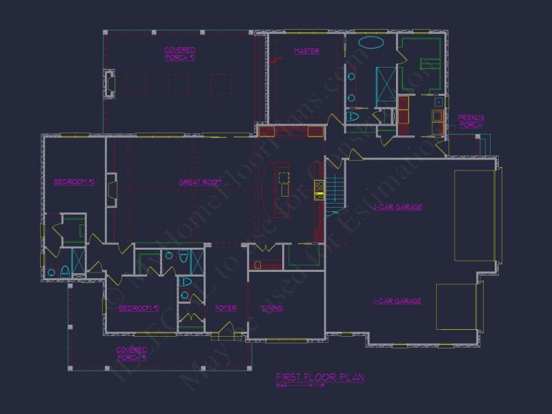 Traditional Craftsman house Plan with 1.5 Floors and Spacious Design