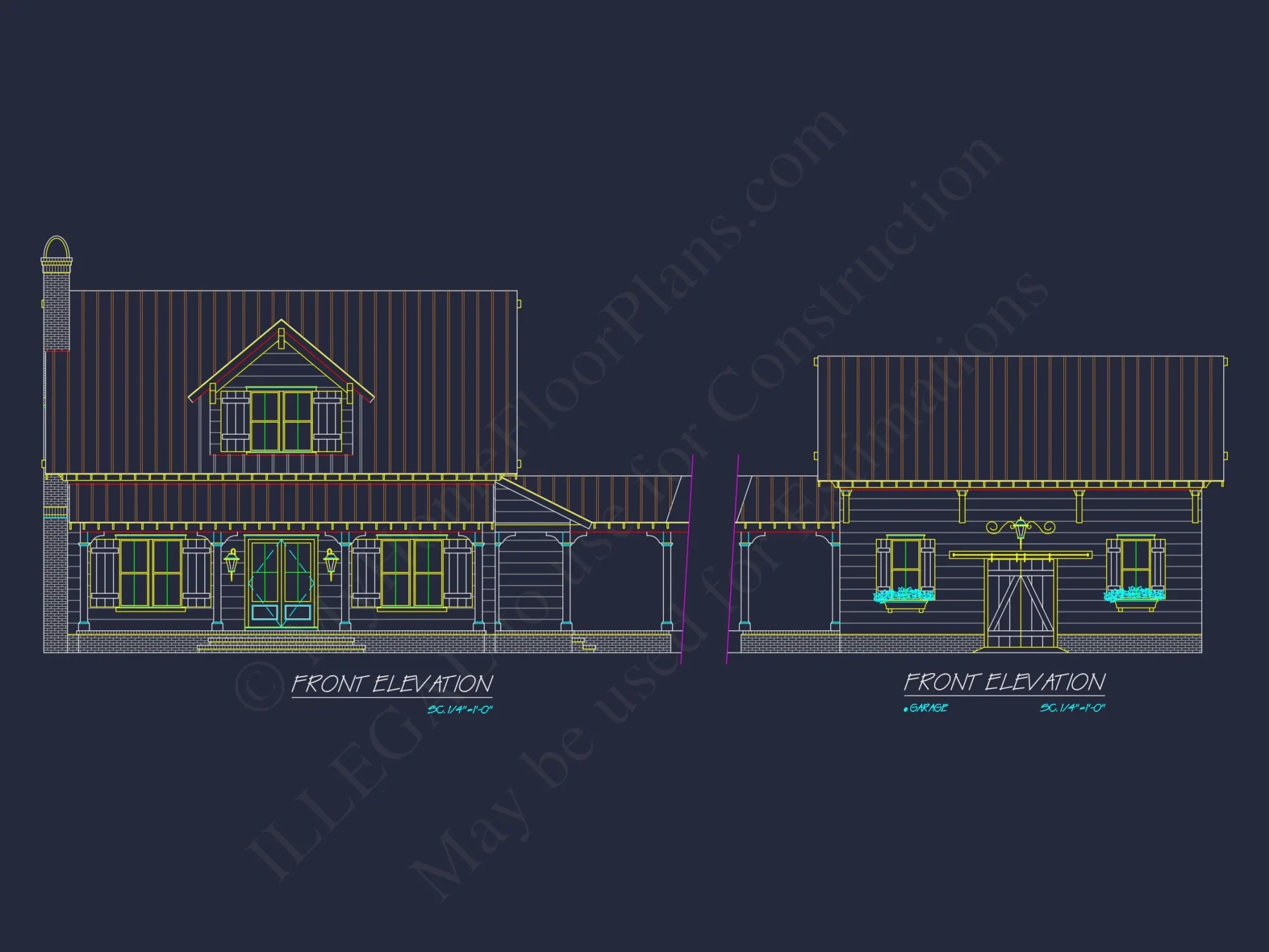 Traditional Craftsman house Plan with 2-Story Floor Design and Detached Garage