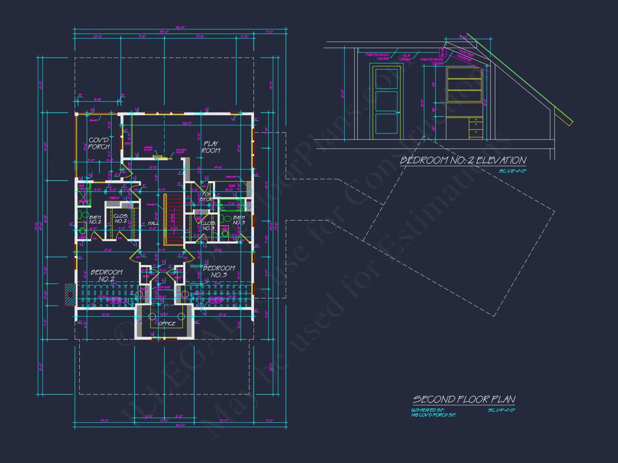Traditional Craftsman house Plan with 2-Story Floor Design and Detached Garage
