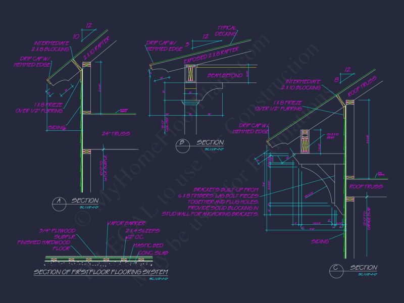 Traditional Craftsman house Plan with 2-Story Floor Design and Detached Garage