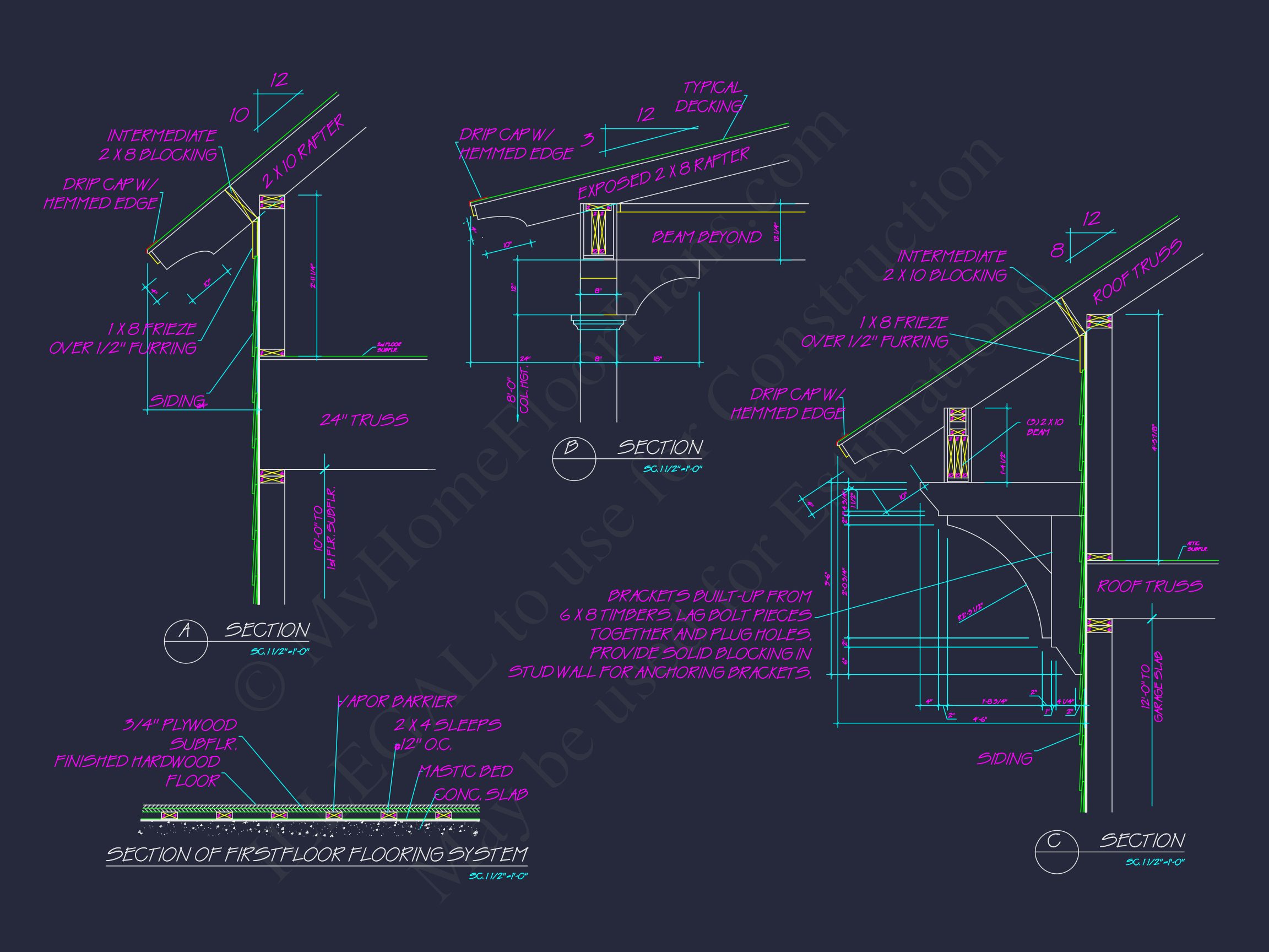 Traditional Craftsman house Plan with 2-Story Floor Design and Detached Garage