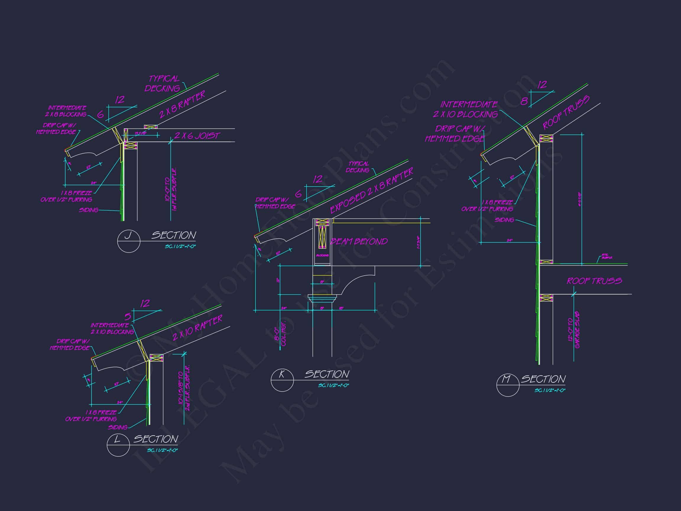 Traditional Craftsman house Plan with 2-Story Floor Design and Detached Garage
