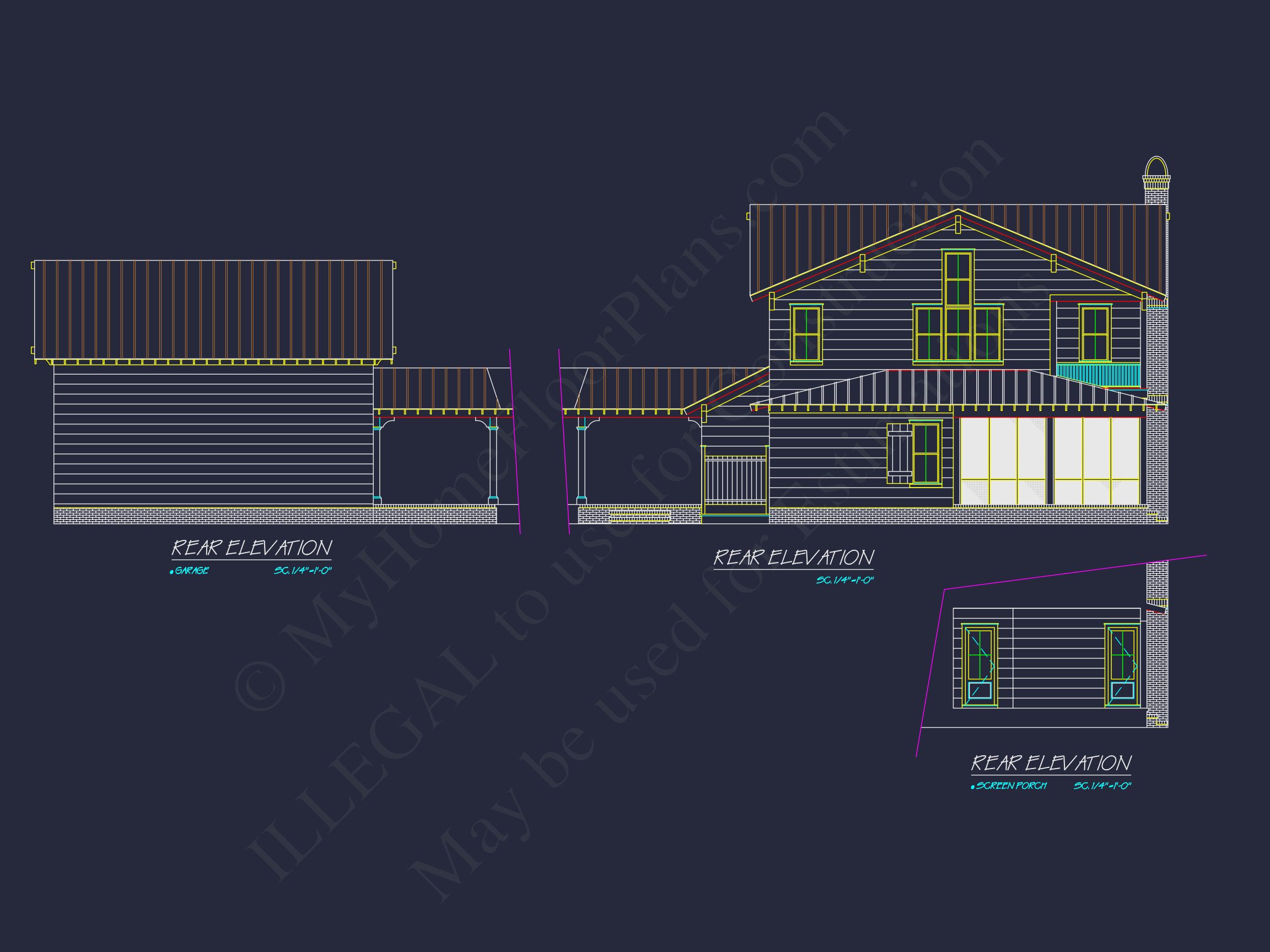 Traditional Craftsman house Plan with 2-Story Floor Design and Detached Garage