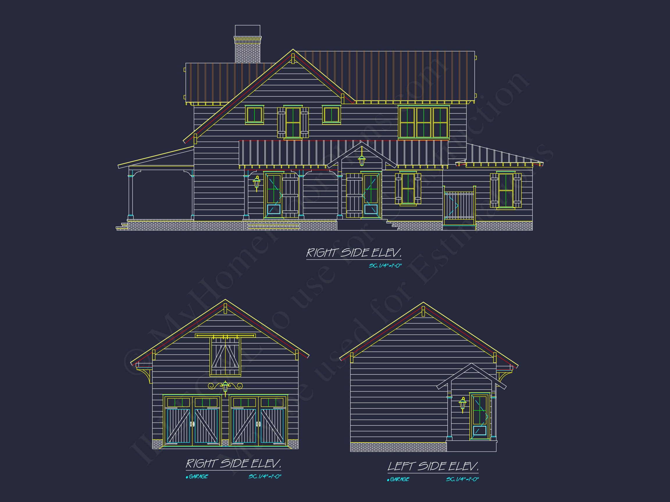 Traditional Craftsman house Plan with 2-Story Floor Design and Detached Garage