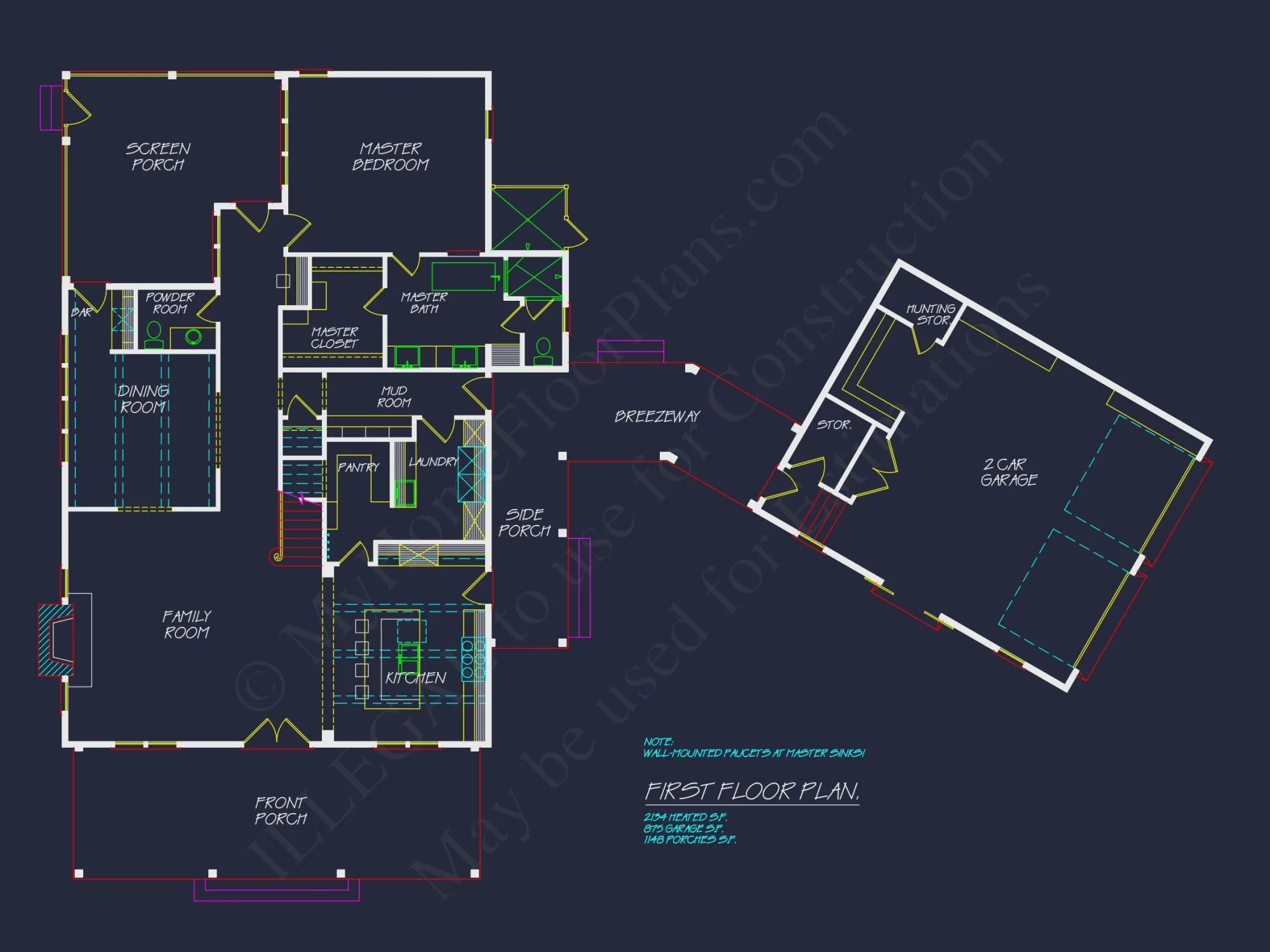 Traditional Craftsman house Plan with 2-Story Floor Design and Detached Garage