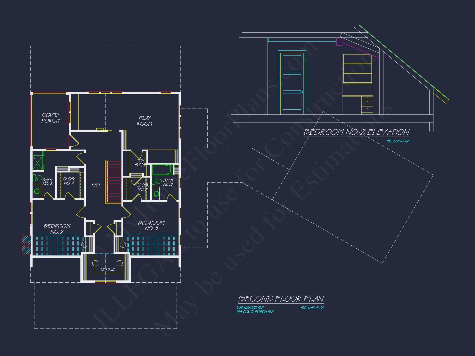 Traditional Craftsman house Plan with 2-Story Floor Design and Detached Garage
