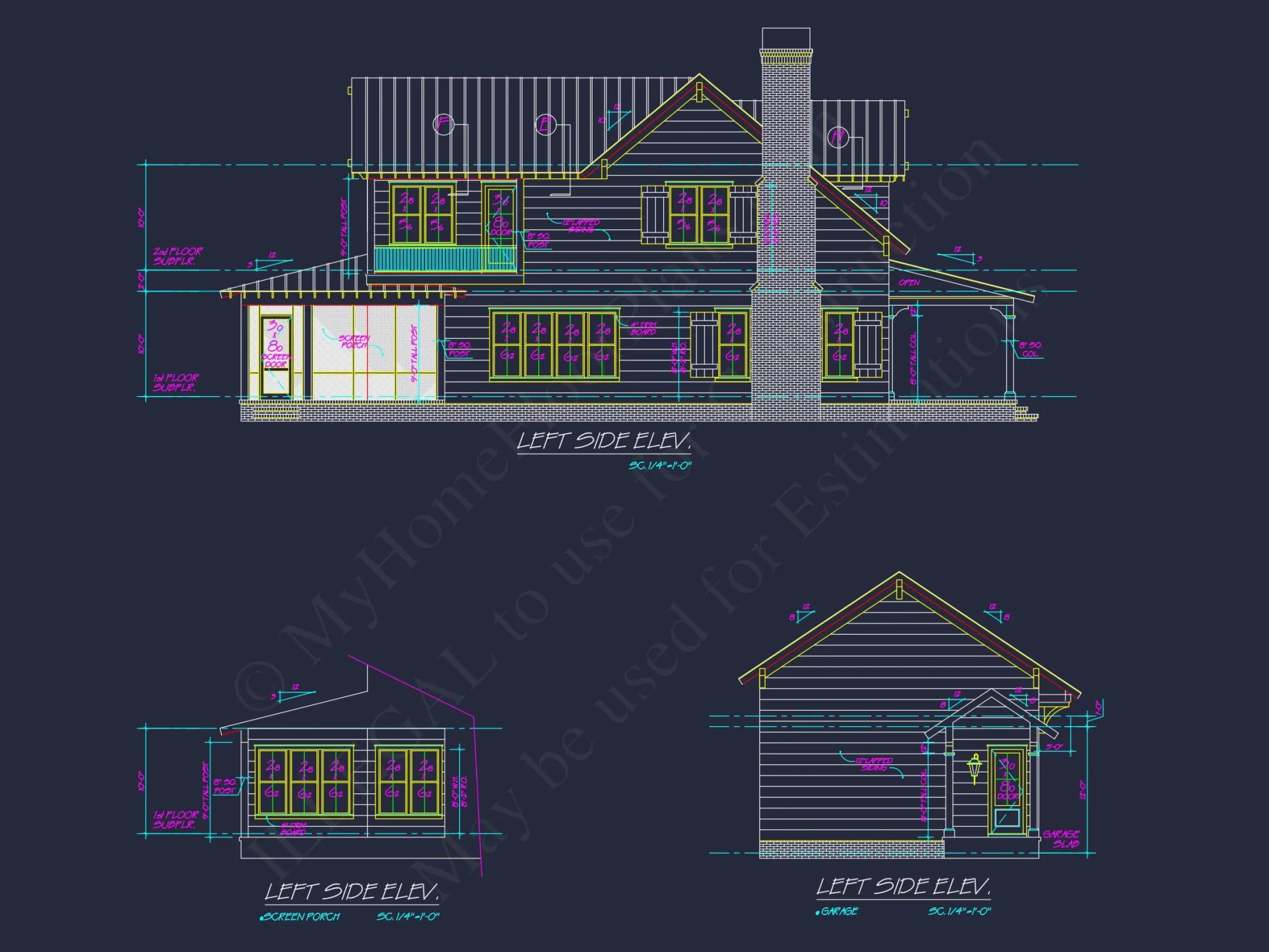 Traditional Craftsman house Plan with 2-Story Floor Design and Detached Garage