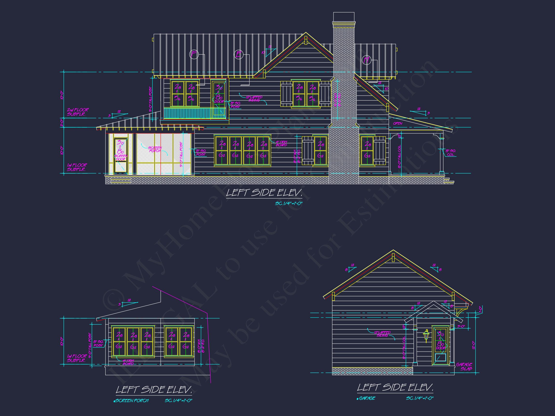 Traditional Craftsman house Plan with 2-Story Floor Design and Detached Garage