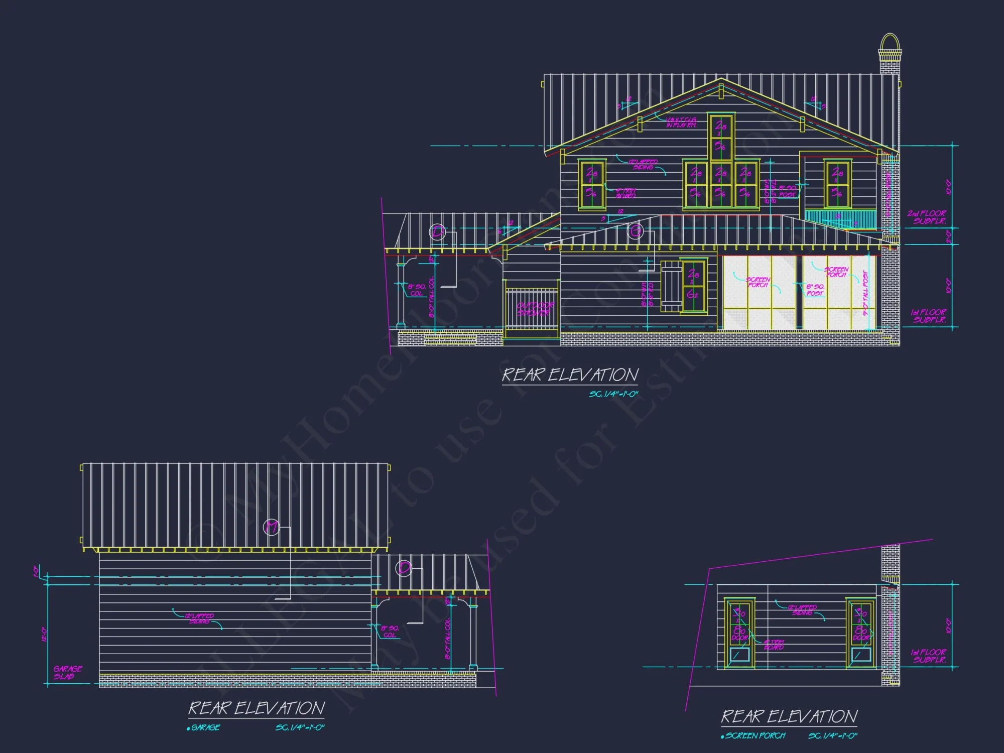 Traditional Craftsman house Plan with 2-Story Floor Design and Detached Garage