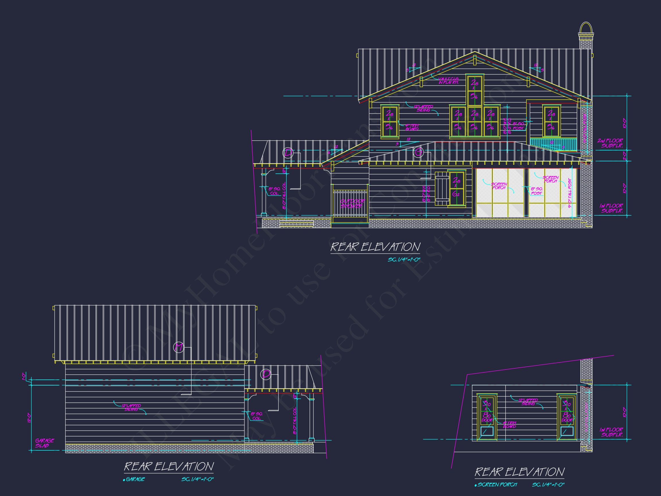 Traditional Craftsman house Plan with 2-Story Floor Design and Detached Garage