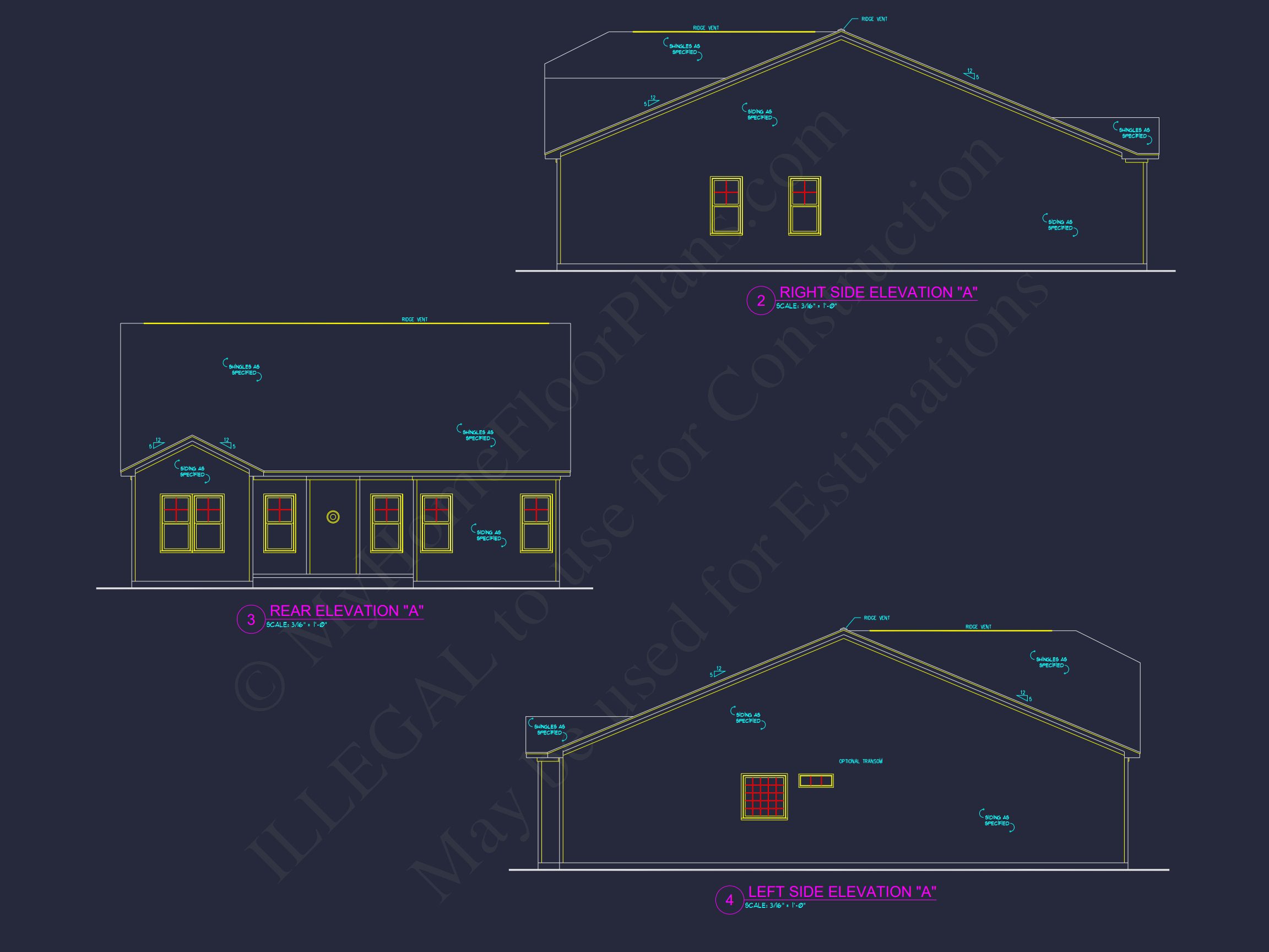 Traditional Craftsman house Plan with 3 Bedrooms and CAD Designs