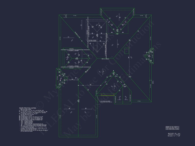 Traditional Craftsman house Plan with 4 Bedrooms and 3-Car Garage