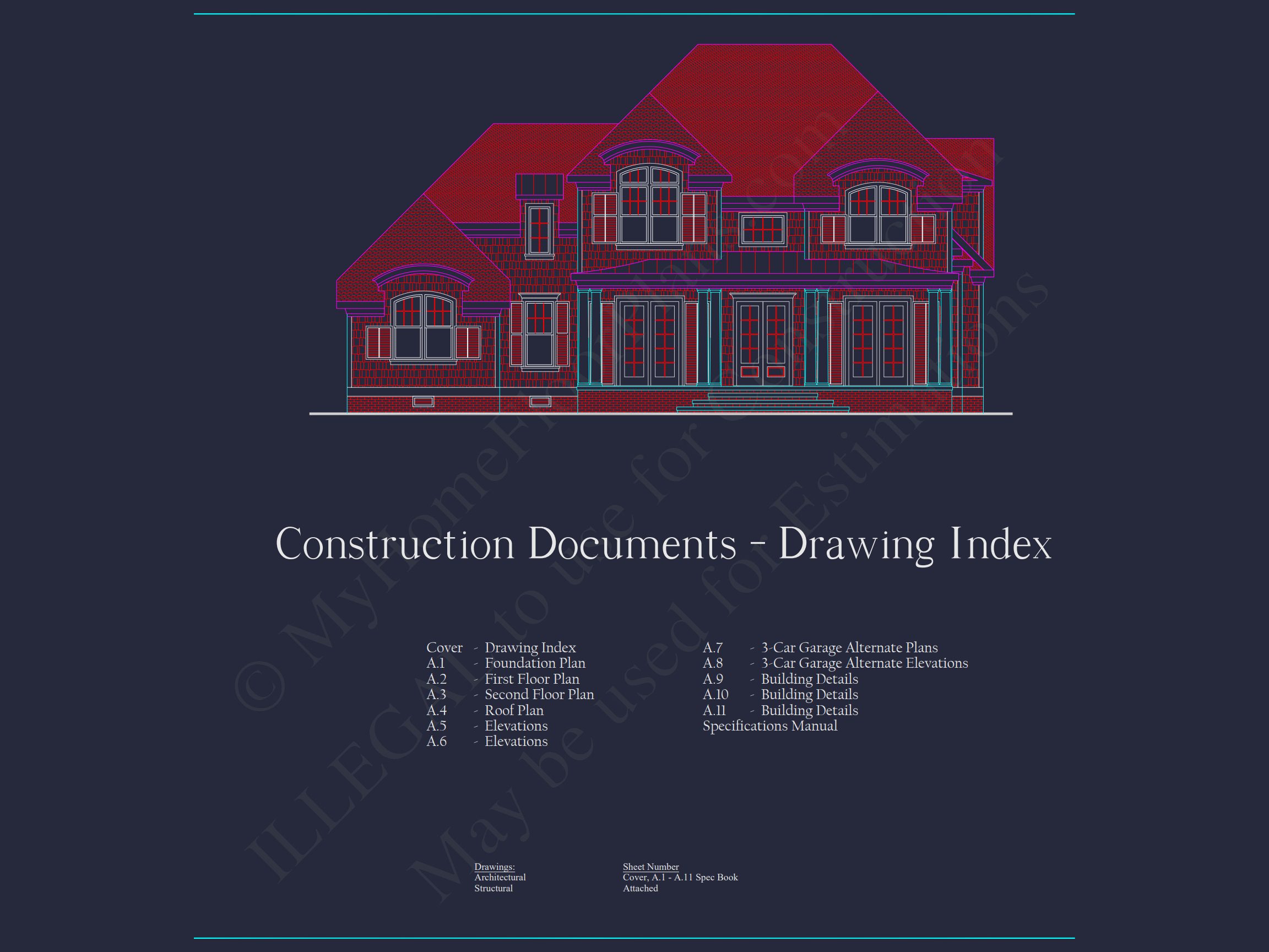 Traditional Craftsman house Plan with 4 Beds,3 Garage Bays,and Vaulted Ceilings