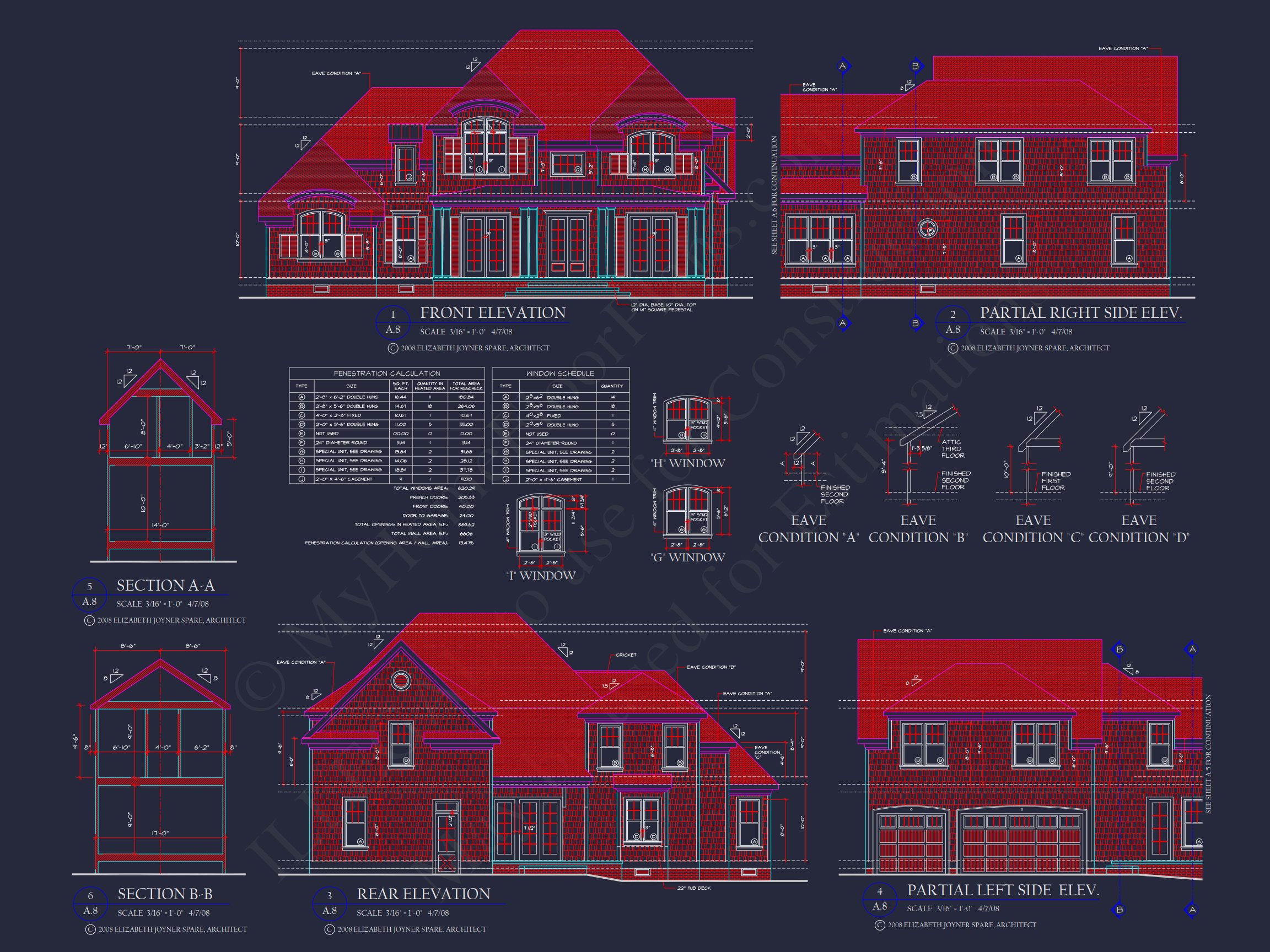 Traditional Craftsman house Plan with 4 Beds,3 Garage Bays,and Vaulted Ceilings