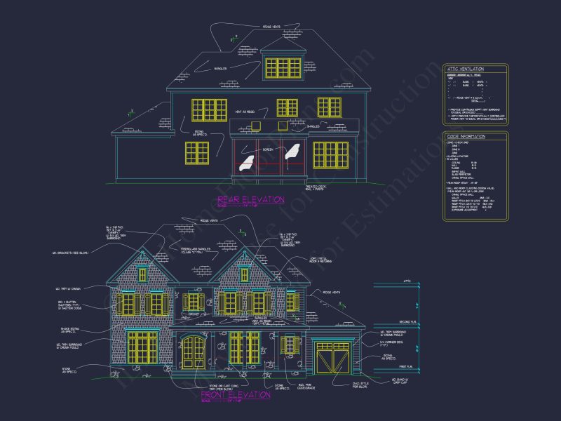 Traditional Craftsman house Plan with 5 Bedrooms and CAD Designs