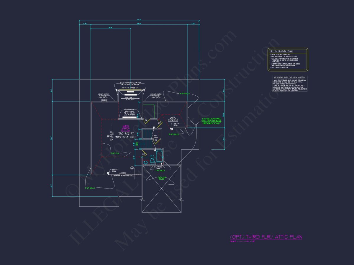 Traditional Craftsman house Plan with 5 Bedrooms and CAD Designs