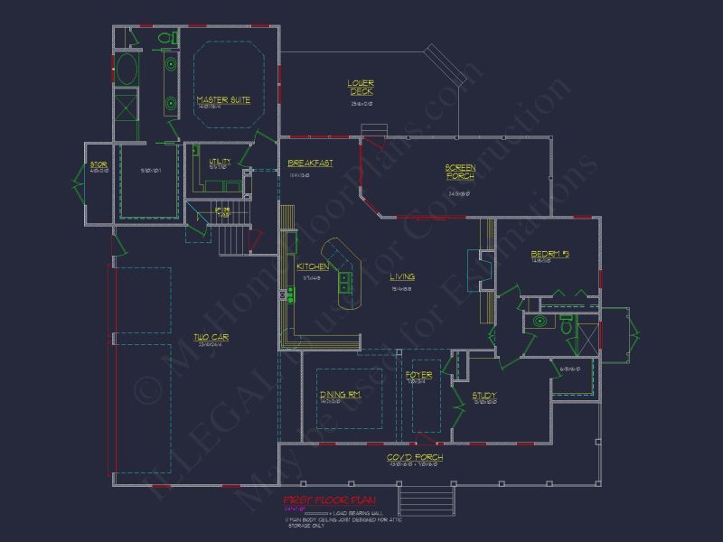 Traditional Craftsman house Plan with Blueprint & CAD Designs