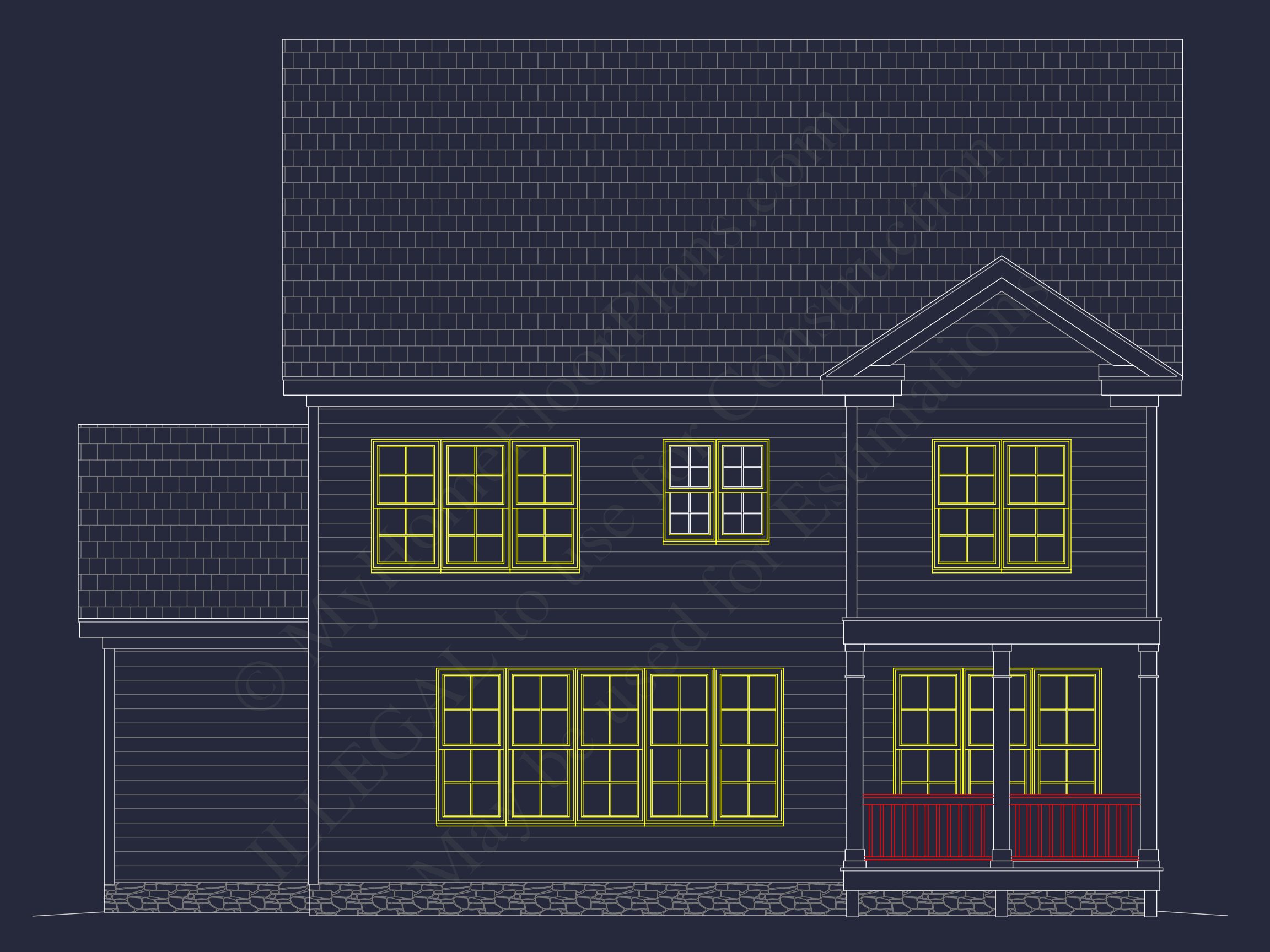 Traditional Craftsman house Plan with CAD Blueprint Designs