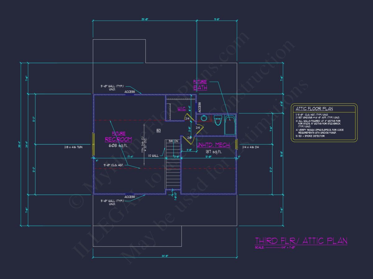 Traditional Craftsman house Plan with CAD Blueprint Designs