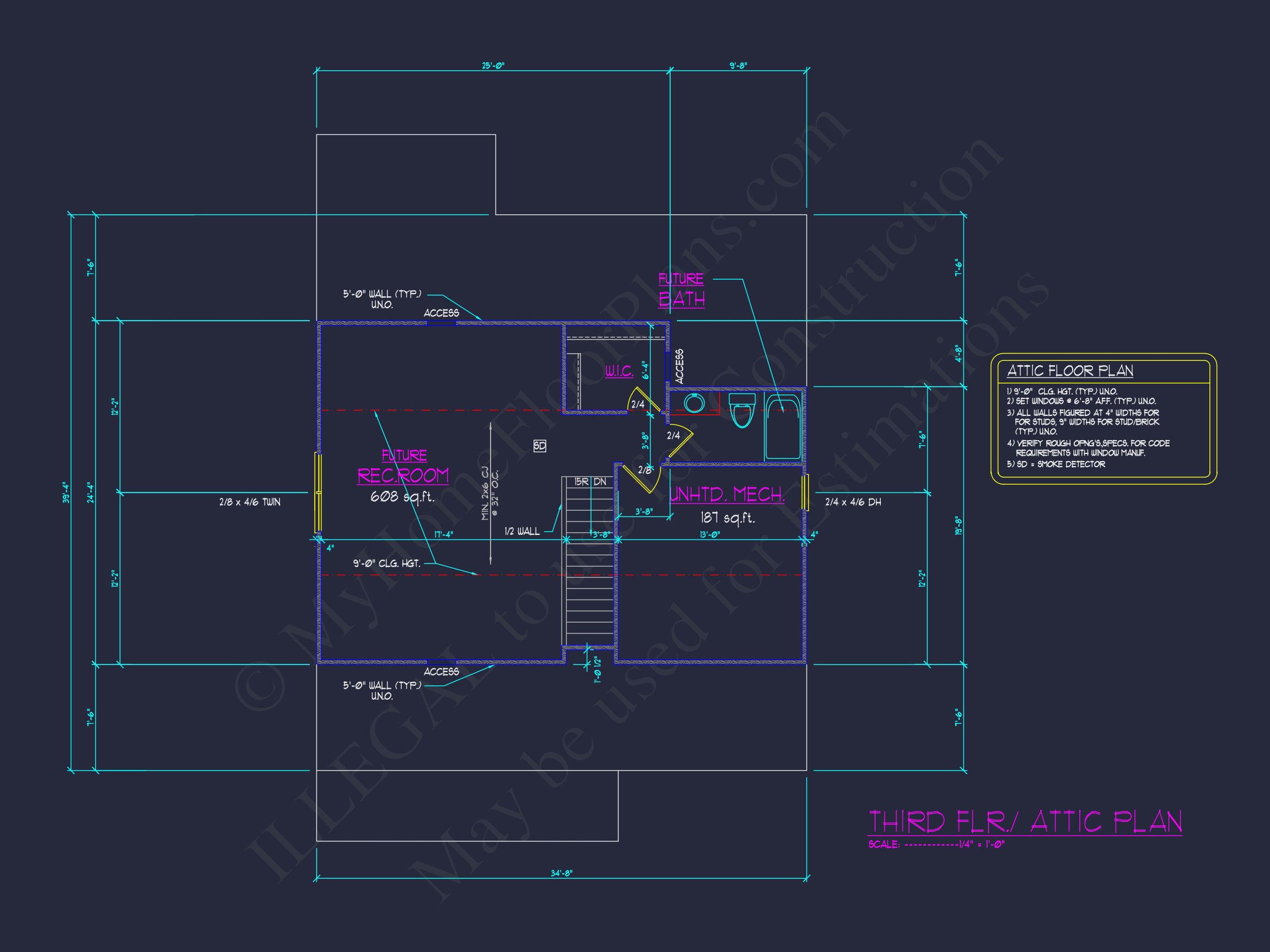 Traditional Craftsman house Plan with CAD Blueprint Designs