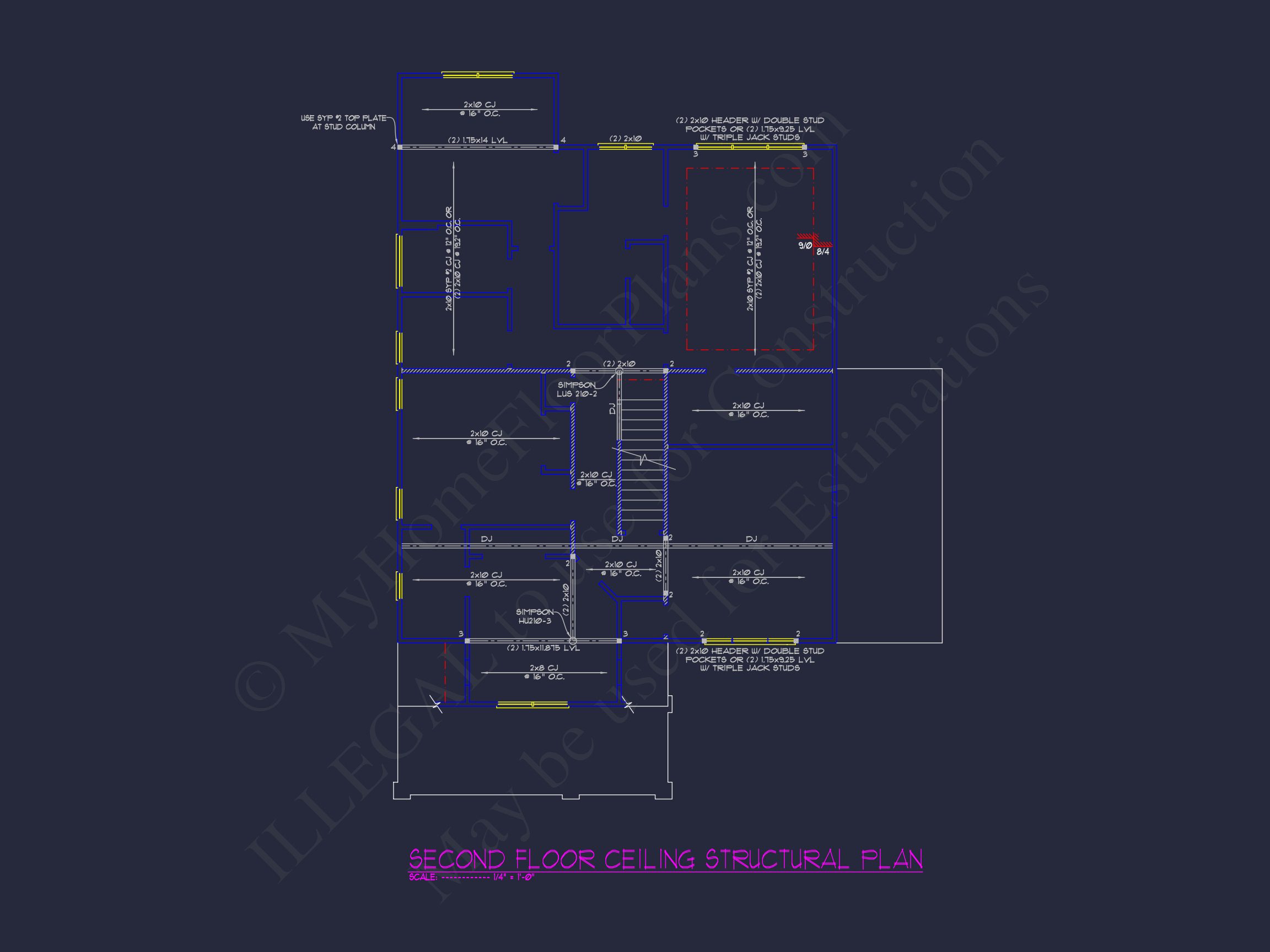 Traditional Craftsman house Plan with CAD Blueprint Designs