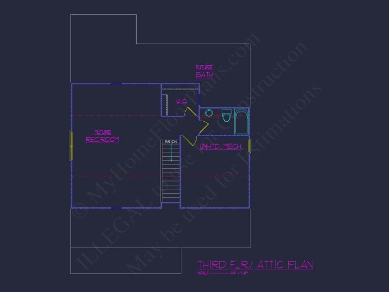 Traditional Craftsman house Plan with CAD Blueprint Designs