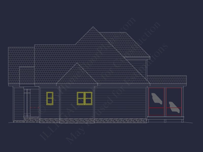 Traditional Craftsman house Plan with CAD Floor Designs