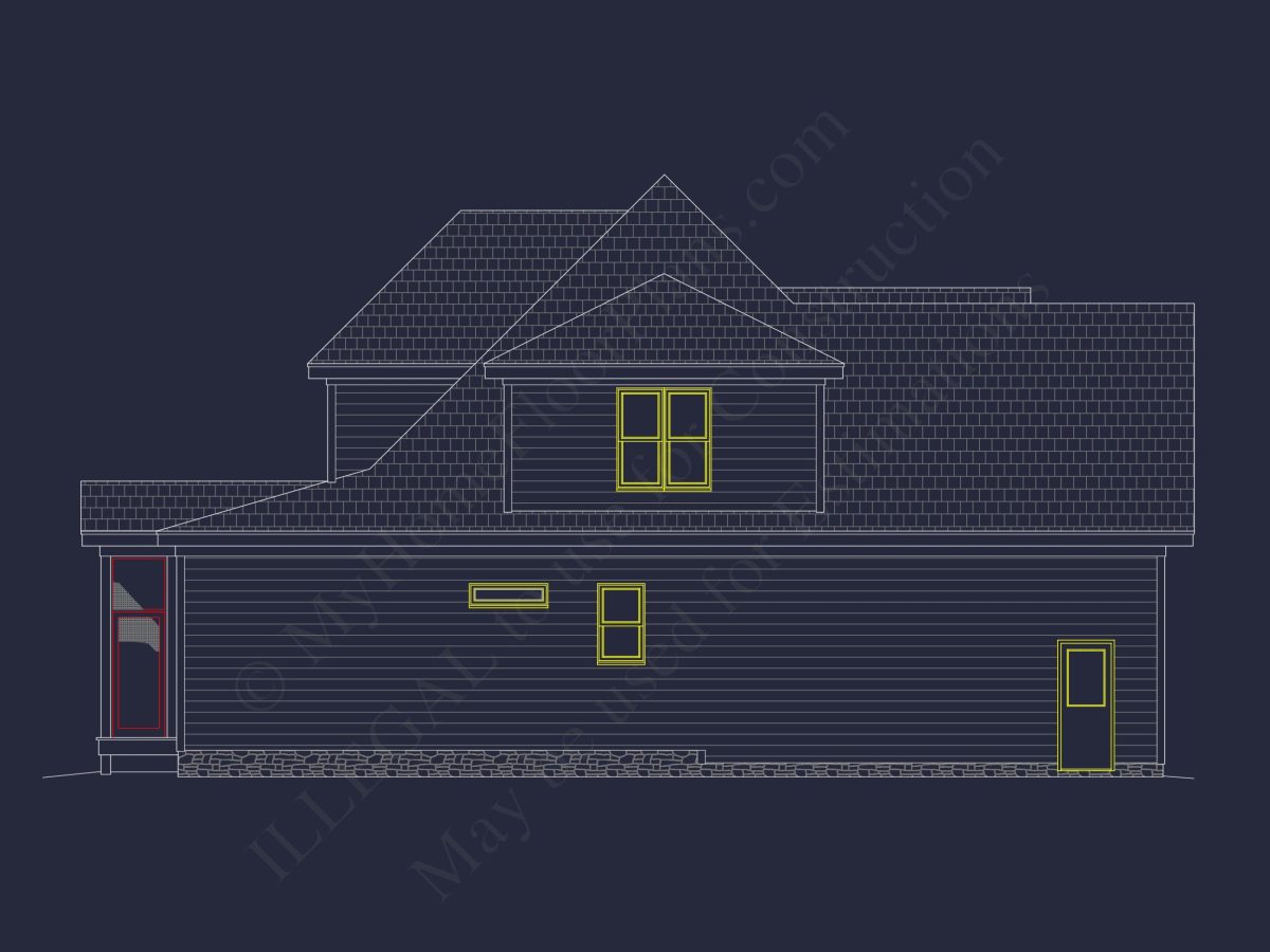Traditional Craftsman house Plan with CAD Floor Designs