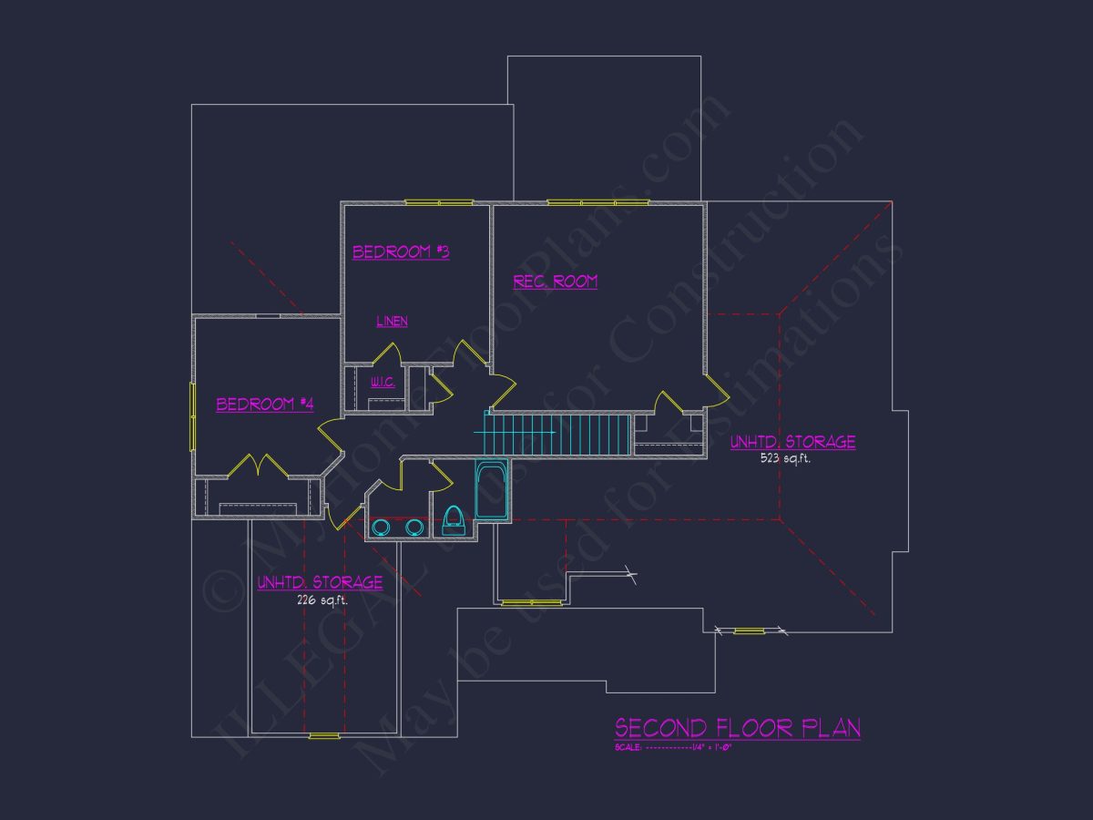 Traditional Craftsman house Plan with CAD Floor Designs
