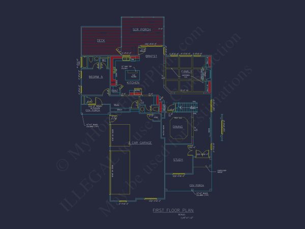 Traditional Craftsman house Plan with Detailed CAD Designs