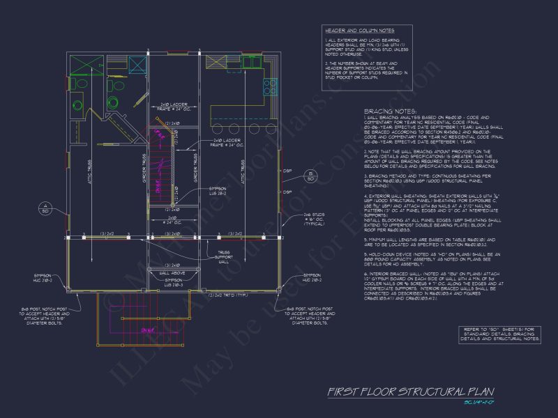 Traditional Craftsman house Plan with Detailed Floor Blueprint