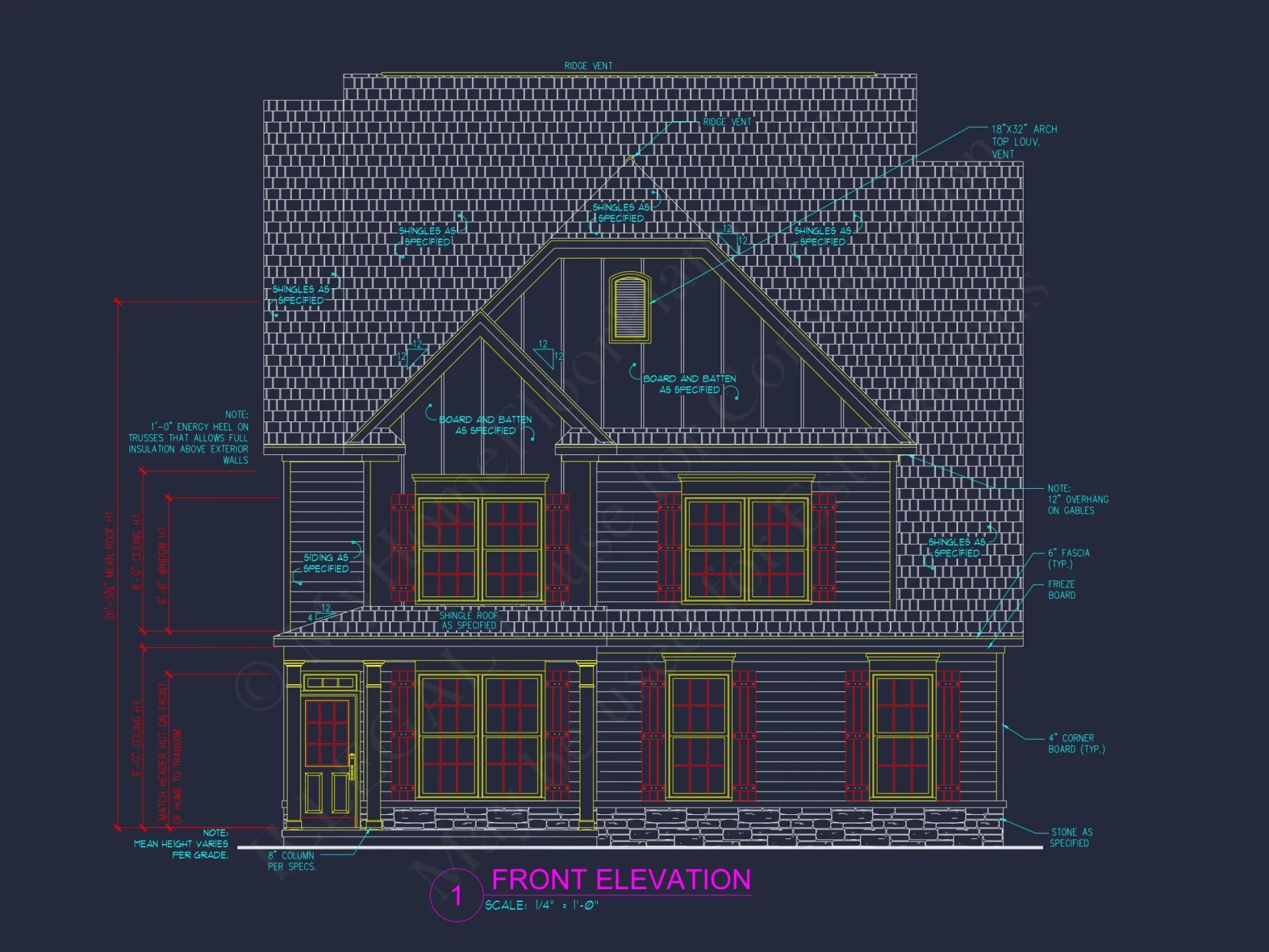 Traditional Craftsman house Plan with Detailed Floor Design