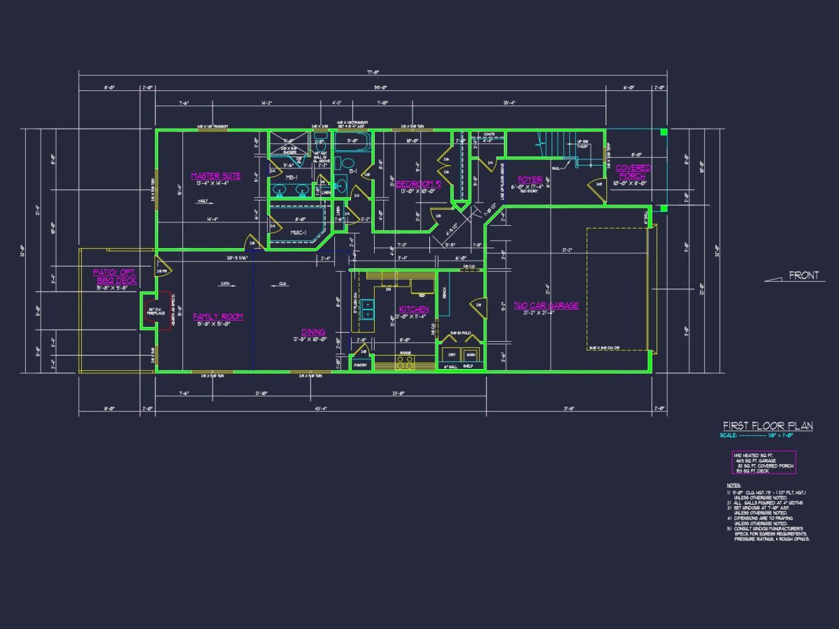 Traditional Craftsman house Plan with Spacious Floor Designs