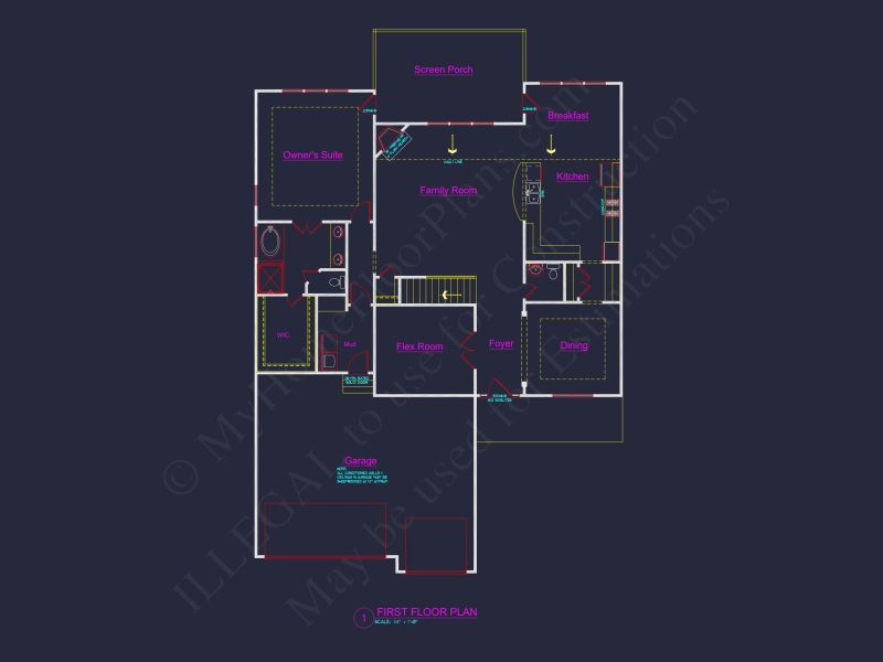 Traditional Craftsman house Plan with Spacious Floor Layout