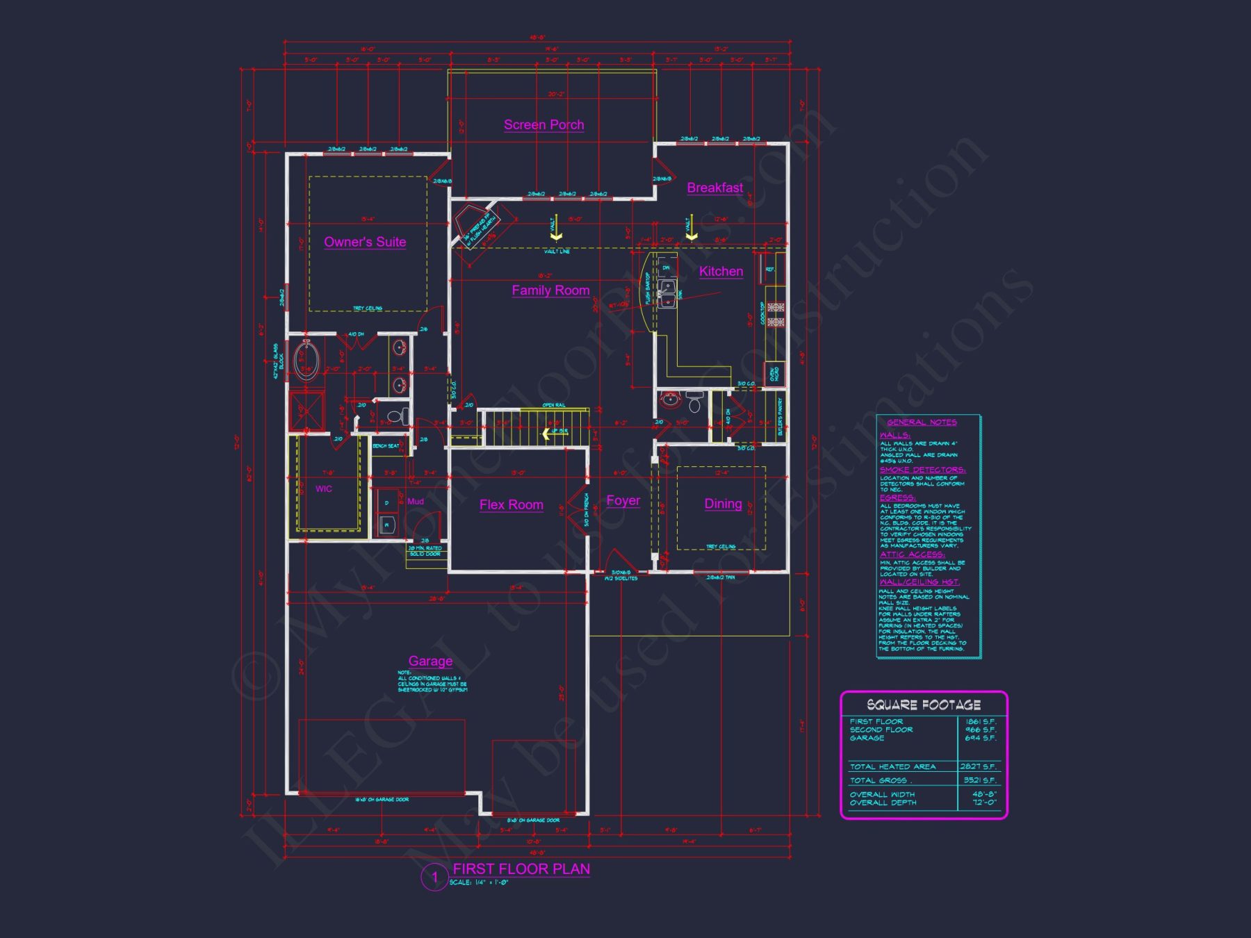 Traditional Craftsman house Plan with Spacious Floor Layout