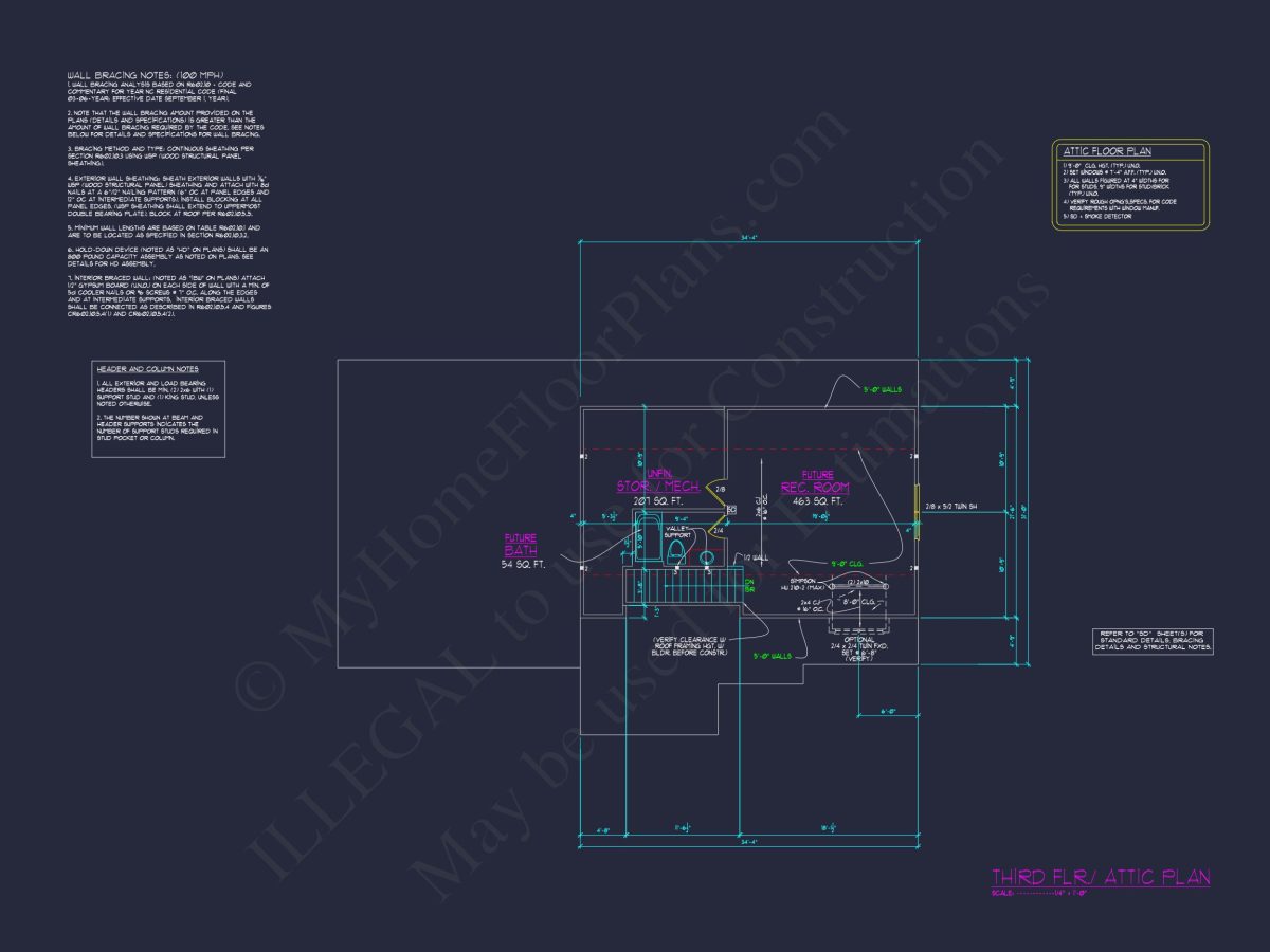 "Traditional craftsman house plan image featuring spacious interior layout and a large garage"