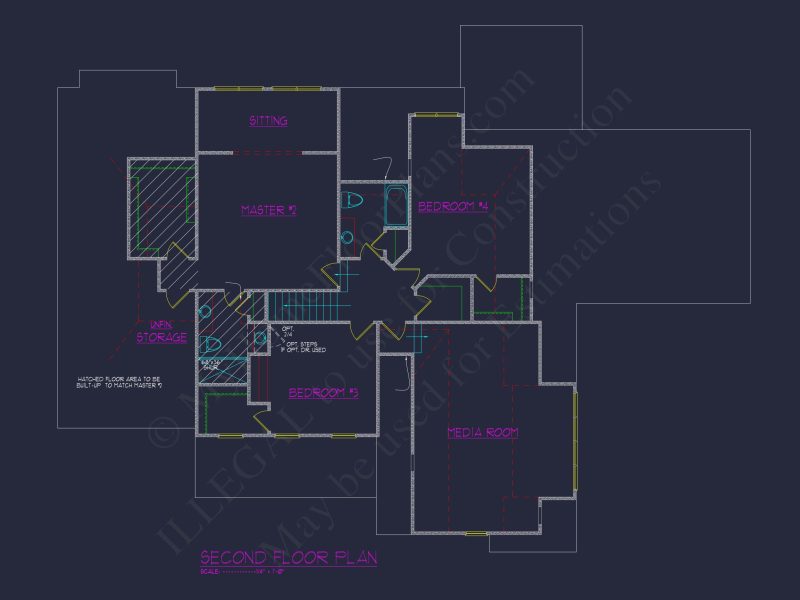 Traditional Craftsman house Plan with Vaulted Ceilings & 2 Owner Suites