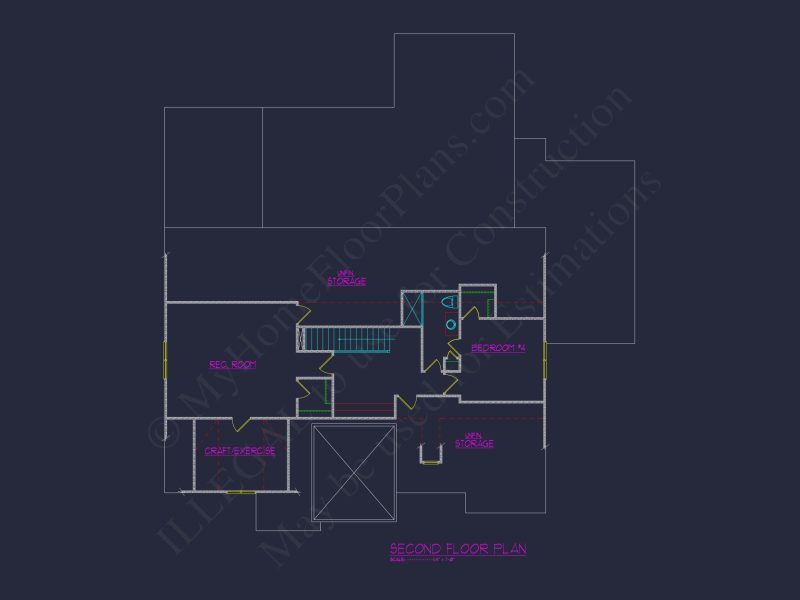 Traditional Farmhouse house Floor Plan with CAD and Blueprint Designs