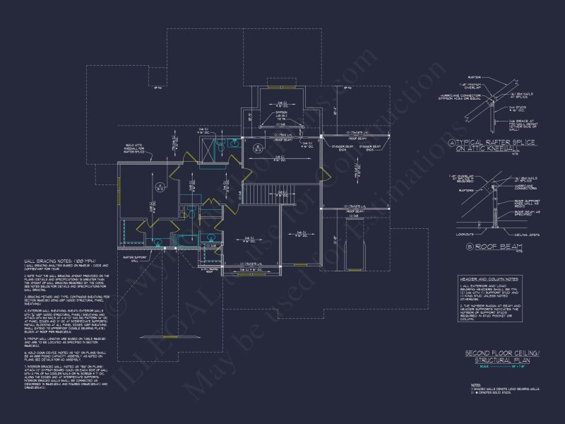 Traditional Farmhouse house Plan with Detailed CAD Designs