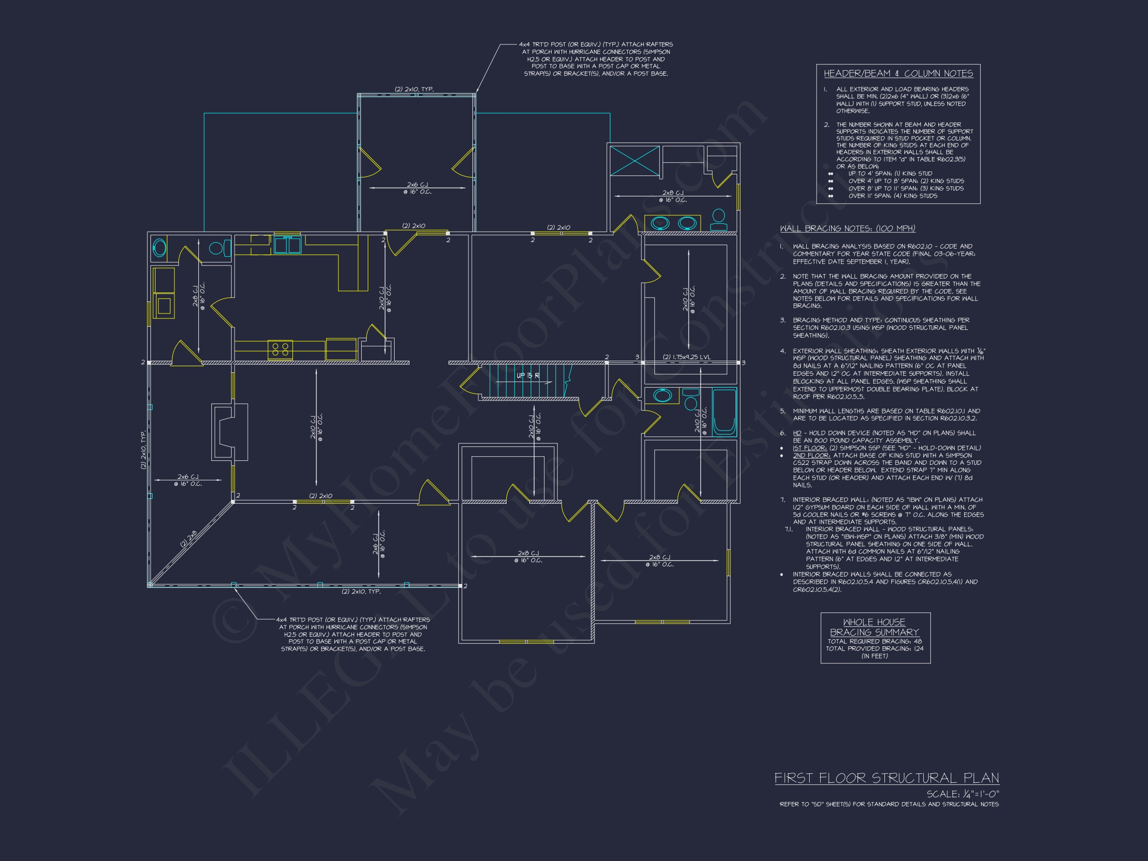 Traditional Farmhouse Home Plan with Ranch Layout and CAD Designs