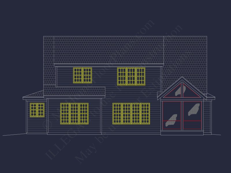 Traditional house Design with Blueprints and CAD Floor Plans