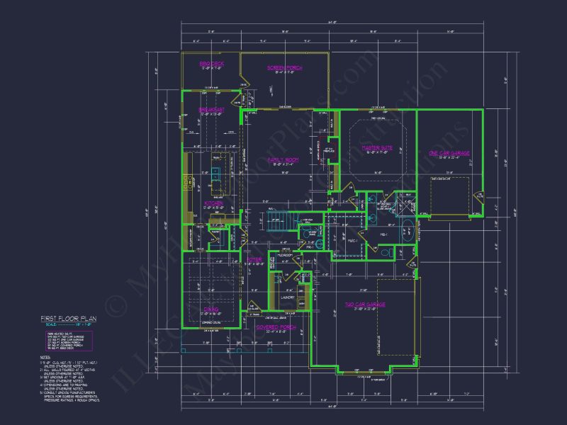 Traditional house Design with Floor Plans, CAD, and Blueprint