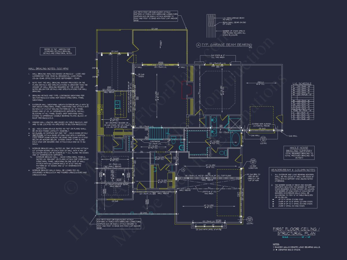 Traditional house Design with Floor Plans, CAD, and Blueprint