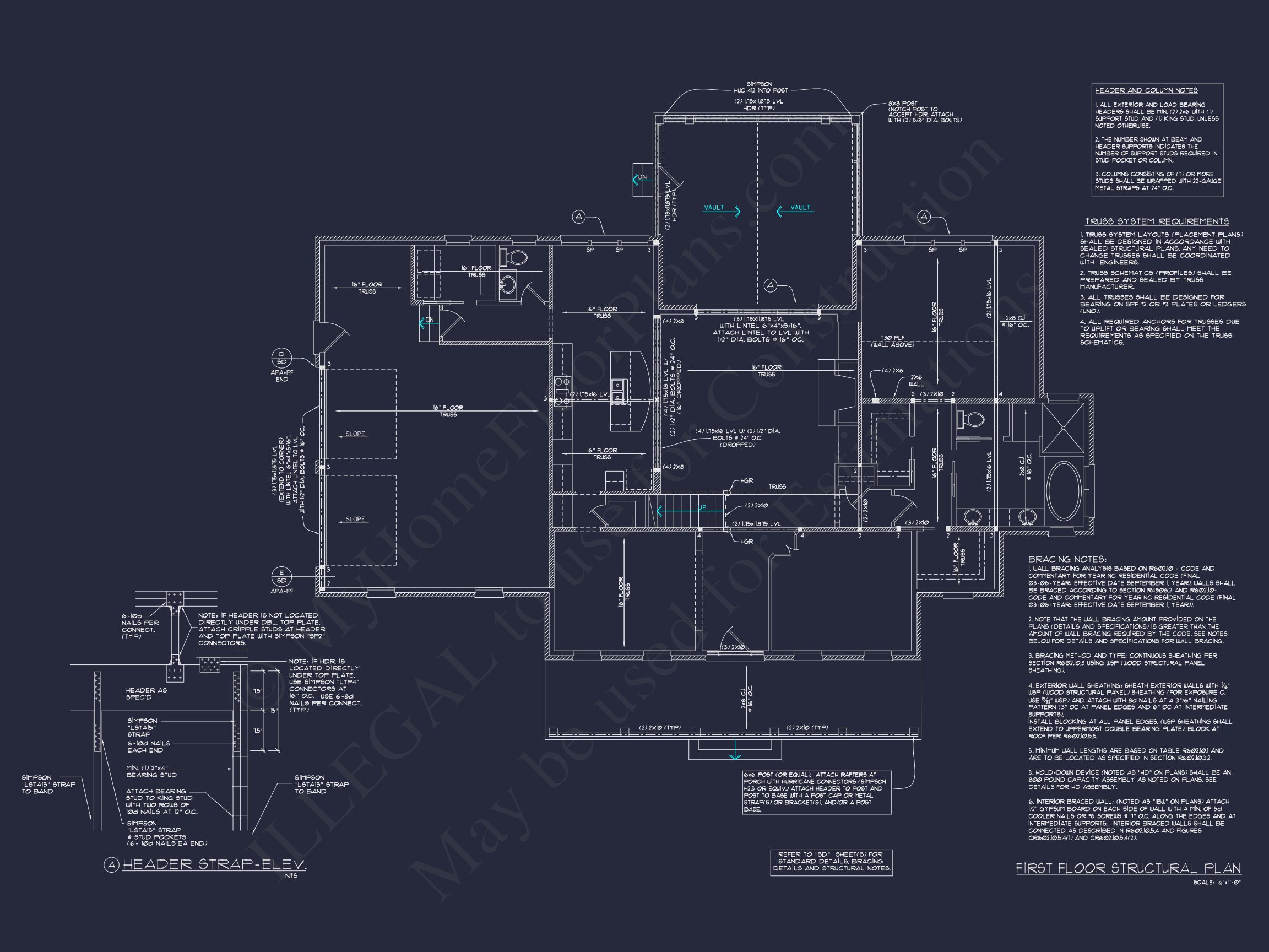 Traditional Home Floor Plan: 4 Bed,3 Bath,2-Story Blueprint