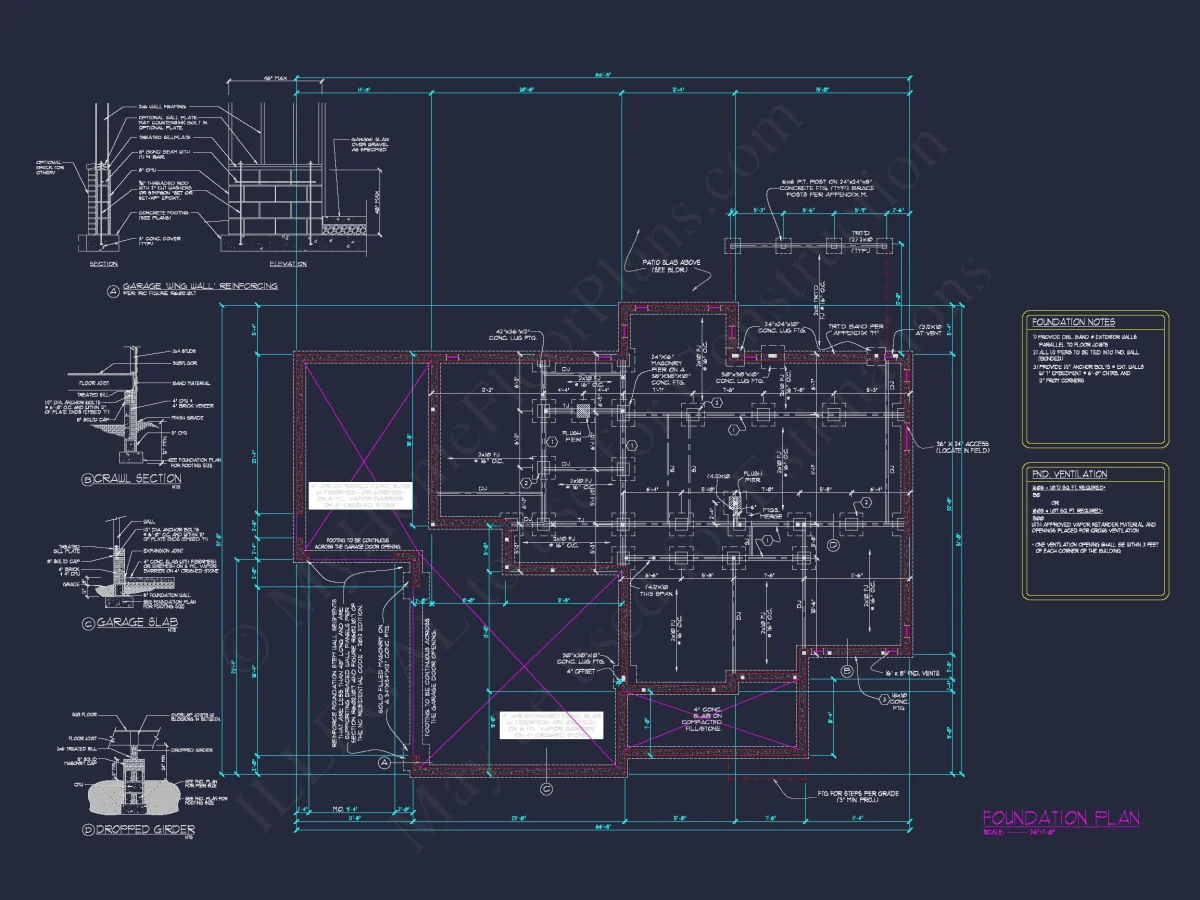 Traditional house Floor Plan with 4 Beds, Blueprint & Designs