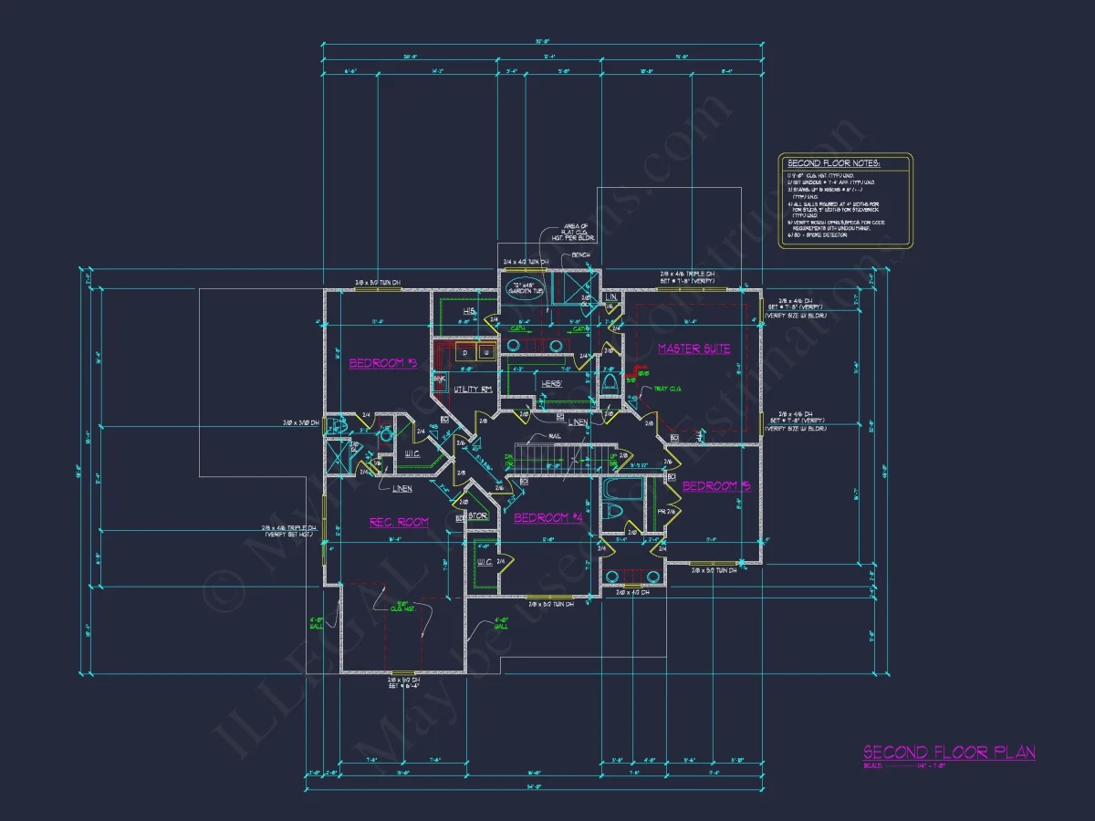 Traditional house Floor Plan with 4 Beds, Blueprint & Designs