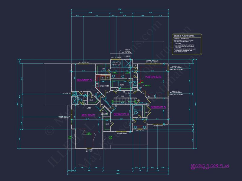 Traditional house Floor Plan with 4 Beds, Blueprint & Designs