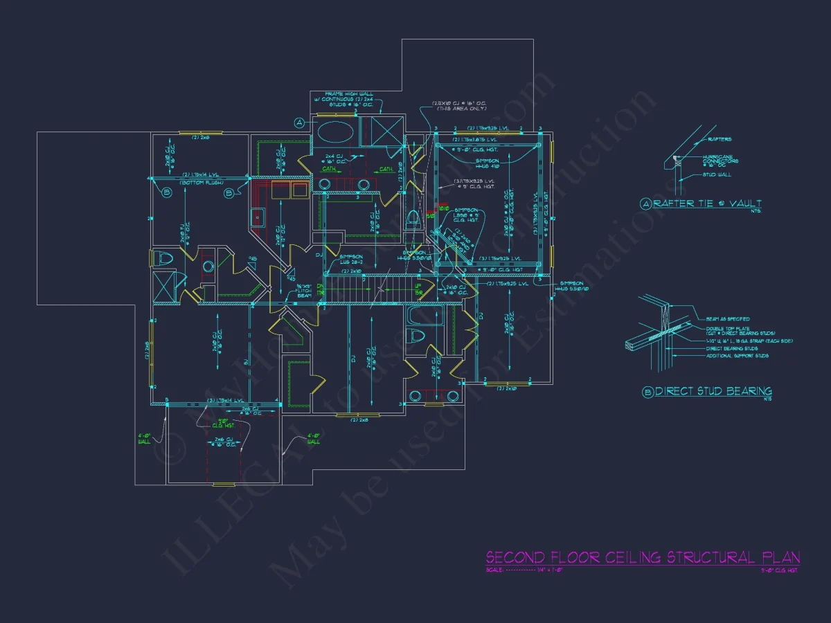 Traditional house Floor Plan with 4 Beds, Blueprint & Designs